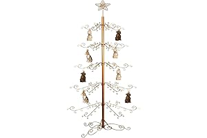 HOHIYA 7 Ft Wrought Iron Heavy Metal Christmas Tree Stand Holder