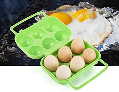 Fantasyday Shockproof Egg Carrier With Locks Portable 6 Eggs Holder Outdoor Egg Storage Box Case For Picnic, Camping And Hiking #3 #TOP2