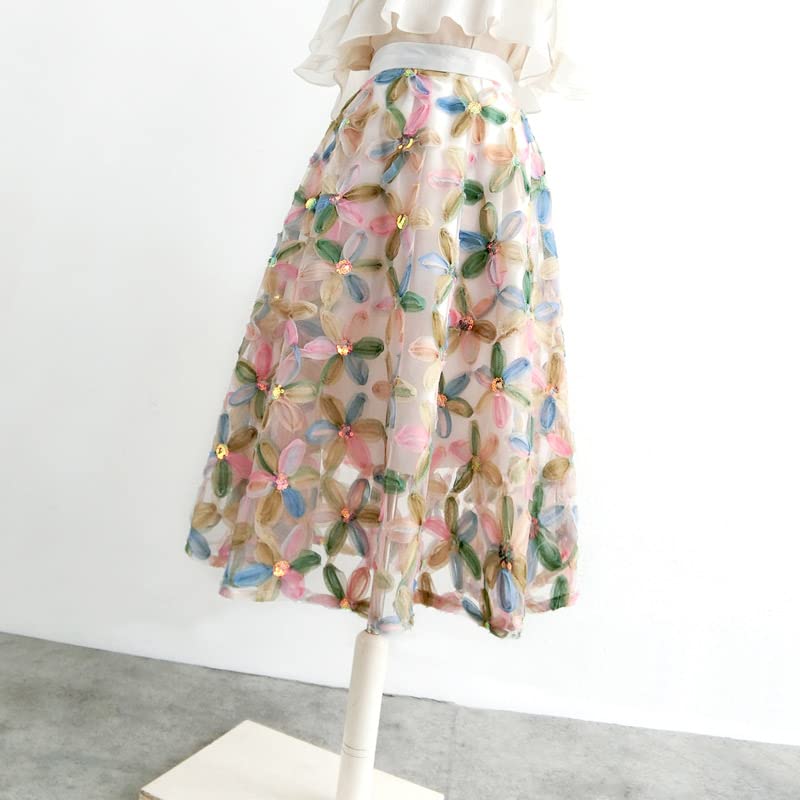 Jupe midi plissée raffinement du tulle et finitions haute couture taille 36