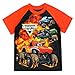 Monster Jam Grave Digger El Toro Loco Megalodon Toddler Boys Mix N' Match Athletic T-Shirt Tank Top French Terry Shorts 3 Piece Outfit Set Orange/Black 3T