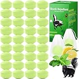 36 Pack Natural Peppermint Oil Raccoon Repellent Outdoor, Skunk Repellent for Yard Attic Garden House Shed Indoor Outdoor, Pet and Human Safe
