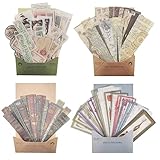 Estilos ricos y patrones claros: nuestros patrones pegatinas scrapbooking son retro y especiales. pegatinas vintage contiene 4 temas, a saber, el universo es como un abanico, el libro ilustrado de flores, la biblioteca y el título retro. El pegatinas bullet journal de cada tema está impreso con un patrón diferente. Hay tantos temas y escenarios diferentes que puedes crear, puedes usarlos para dejar volar tu imaginación.