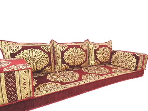 mysticalanatolia Arabic Majlis Sofa for Living Room, Arabian Mattress Couches,