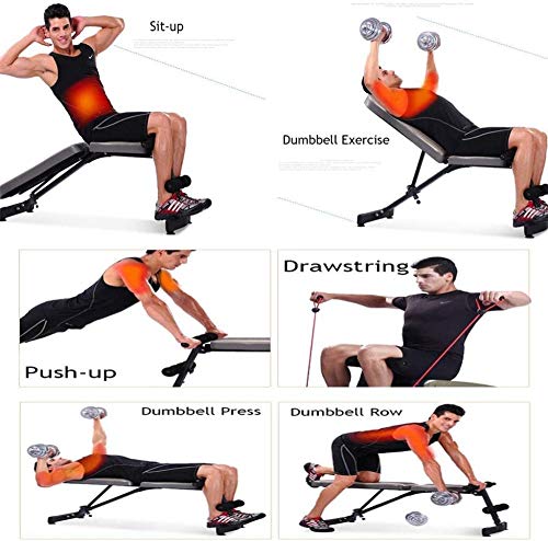 Banc de musculation pliable réglable avec dossier renforcé pour entraînement complet