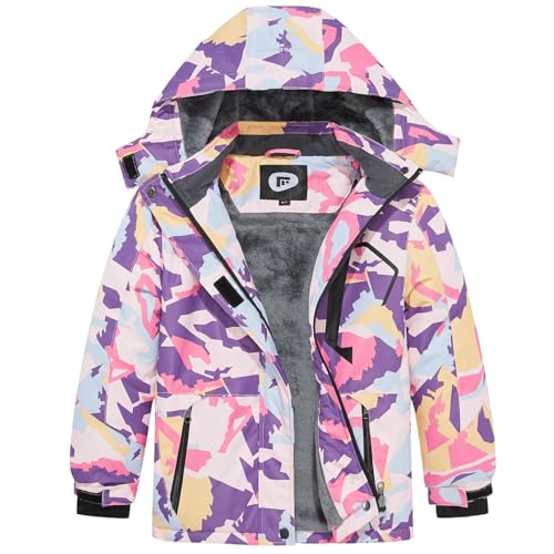 Image of FARVALUE Boy's Waterproof Winter Coat Mountain Snow Ski Fleece Jacket Thick Warm Detachable Hood Windproof Rain Coats