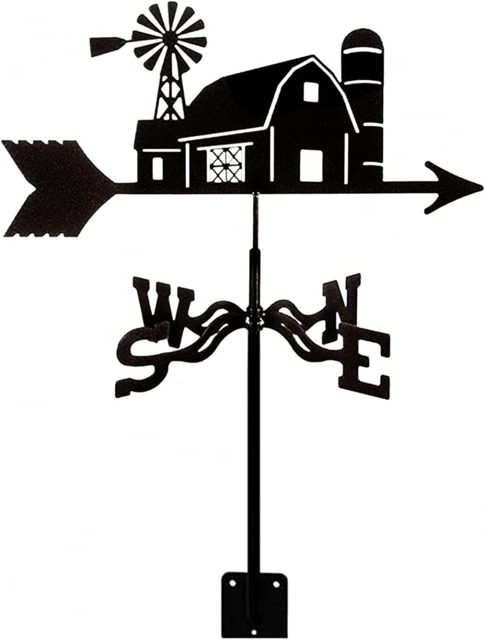 WIQUYBML Exquisite Weathervane Stainless Steel Wind Vane Direction Indicator Sign for Garden Roof Ornament-