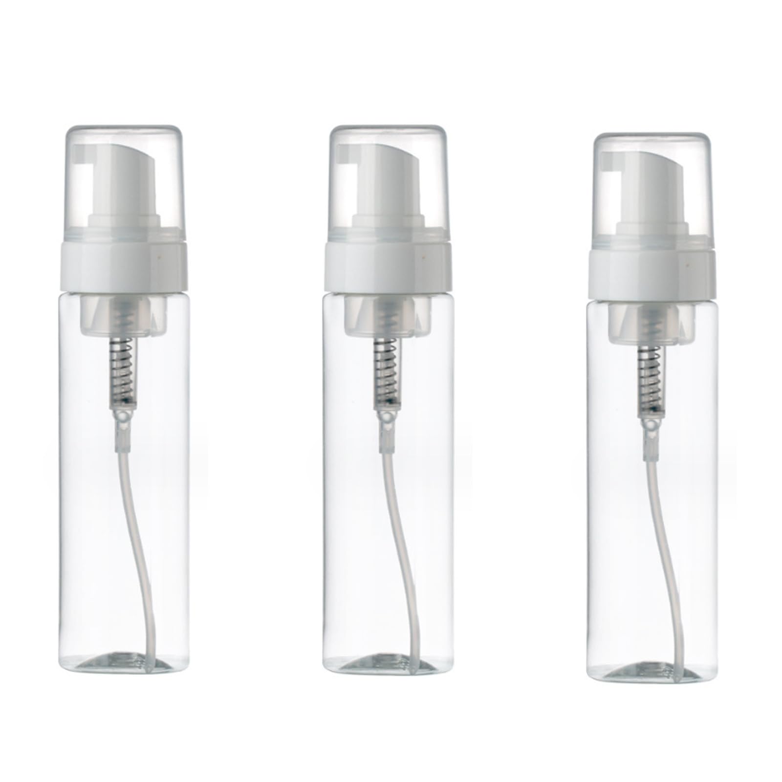 Foam Bottle Dispenser, 200ml/7OZ Refillable Soap Dispenser with Transparent Empty Spray Bottles Foaming Hand Soap Dispenser Bottles Foam Pump Dispenser Bottle（3pcs)