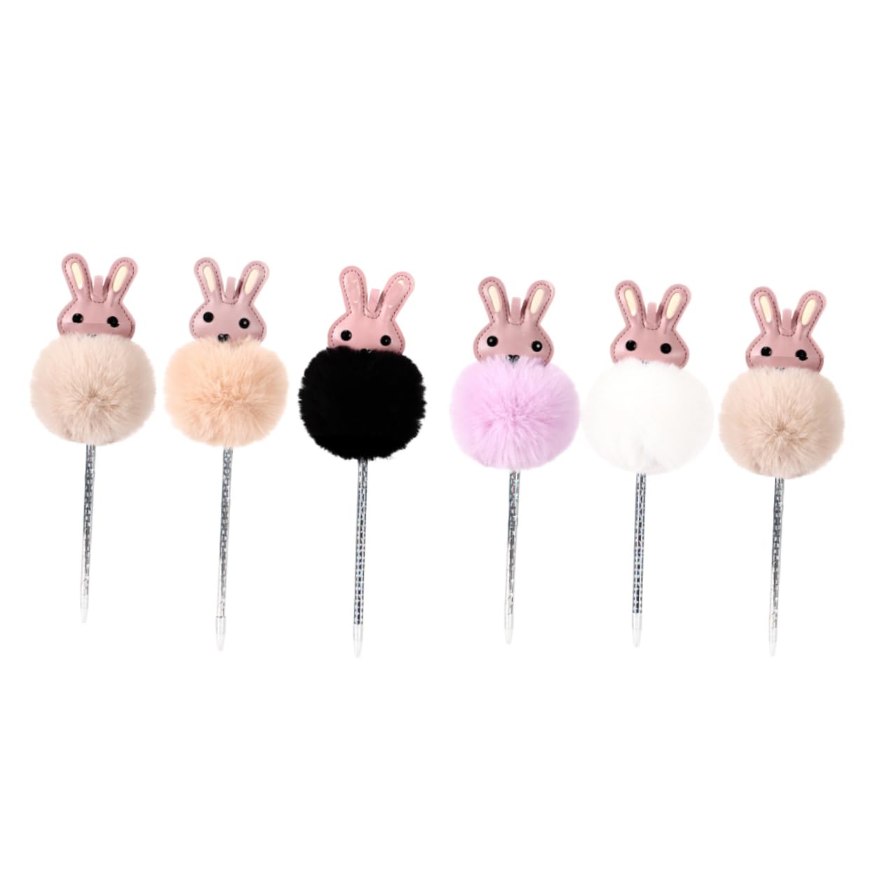 Lurrose 18 Pcs stylo gel créatif Stylos Gel s bille crayon bille pen enfant lapin balle en peluche