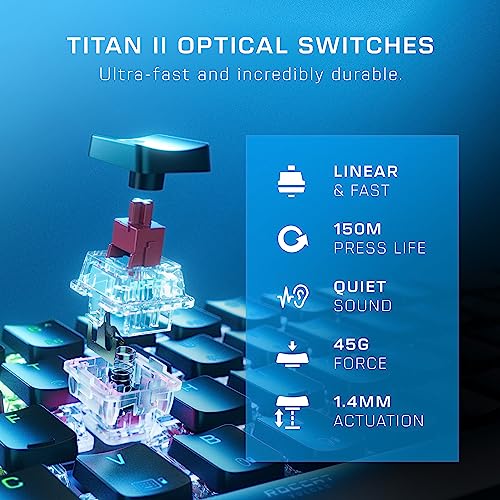 ROCCAT Vulcan II Mini Air 65% Optical Mechanical Gaming Keyboard, Full Wireless and Bluetooth Capabilities, Customizable RGB Illumination, Button Duplicator, On-Board Profiles, Aluminum Plate – Black by ROCCAT - Image 5