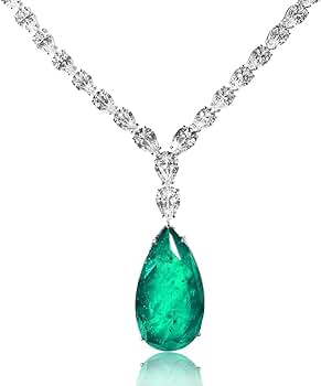Amazon.co.jp: [Hollywood Showcase] Emerald Green Necklace, Bridal