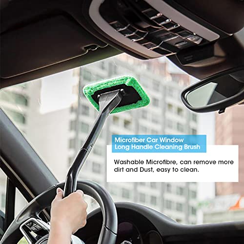 Escova de Microfibra para Limpeza de Janelas de Carro, Cabo Longo, Limpador de Para-brisa, Ideal par