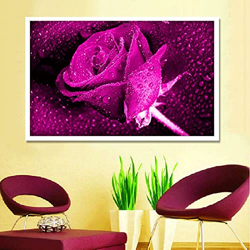 Peinture Diamant 5D Rose XL kit complet adulte pour broderie strass 80x220cm
