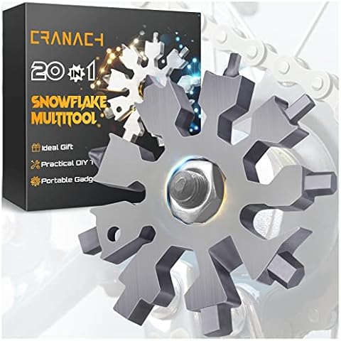 Snowflake Multitool Tools Gifts for Men - Christmas Stocking Stuffers for Men Adults Gifts for Dad Women 20 in 1 Multi Tool Cool Gadgets for Men Portable Screwdriver Mini Pocket Tools for Husband Him Cover