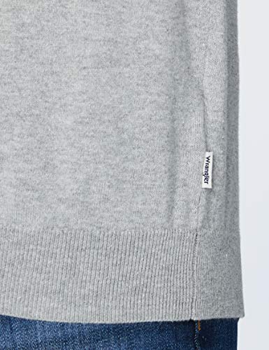 Wrangler Crew Knit Maglione, Grigio Mix, S Uomo