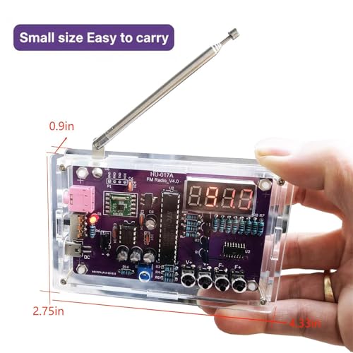 Image of Gikfun FM Radio Kit Soldering Practice Kit DIY School Project FM 87-108MHz with 2 Power Supply Modes, Soldering Learning and Teaching for Beginners, Adults EK1989