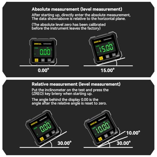 Image of Serplex LCD Digital Angle Finder with Laser Level, 4-Side Strong Magnetic Angle Gauge, Cube Inclinometer Level Miter Protractor with Data Retention Function, for Table Saw, Woodworking Measuring Tool