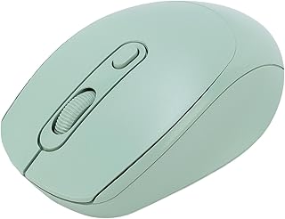 Jectse Rechargeable Wireless Mouse, Silent 2.4G Gaming Mouse for Quiet Environments, 800 1200 1600DPI Adjustable Macaron Color (Green)