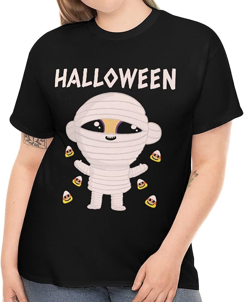 Fire Fit Designs Cute Mummy Halloween Shirt Women Plus Size Cute Mummy Mommy Plus Size Halloween Costumes for Women