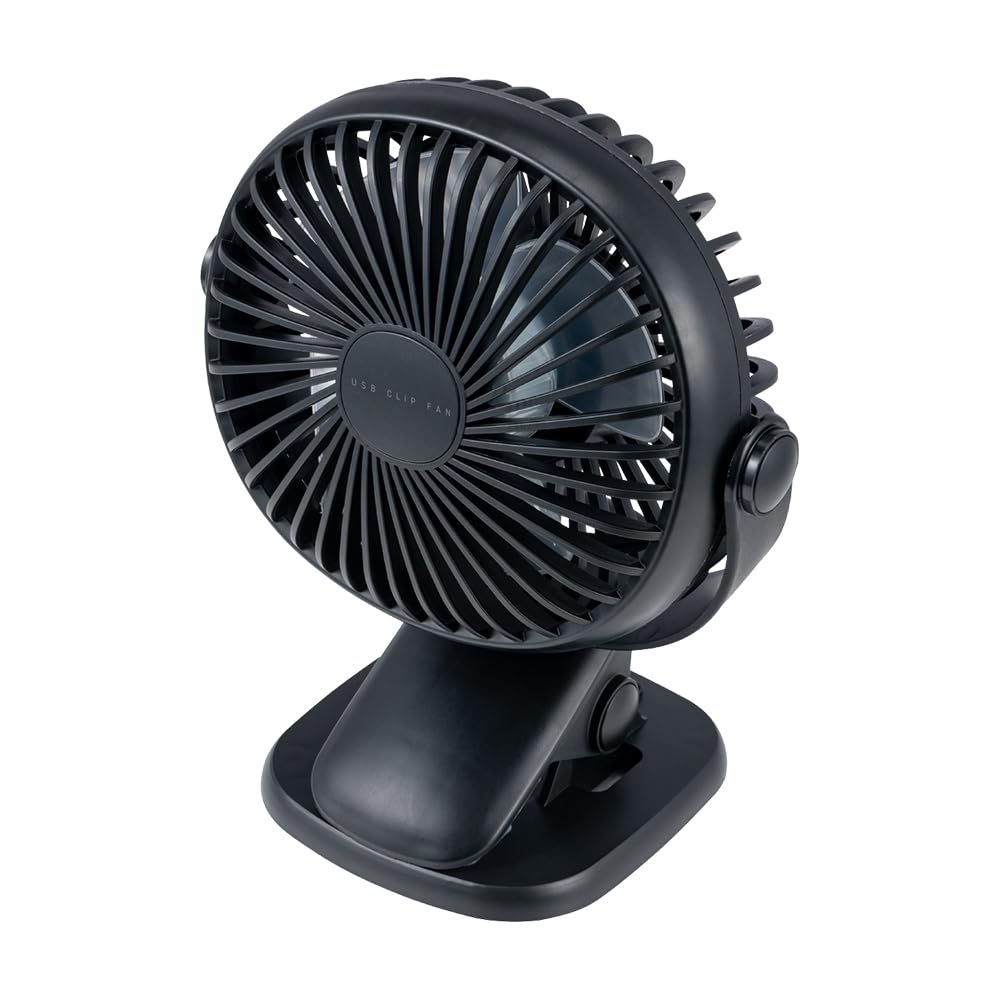 スナップオン USB扇風機 スナップオン 卓上扇風機 黒 LED CLOCK FAN