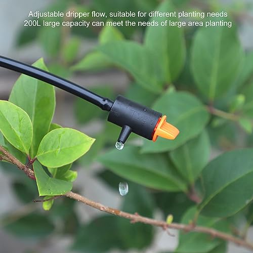 Asixxsix Irrigação por gotejamento, 10 peças emissores para sistema de irrigação com controle de umi