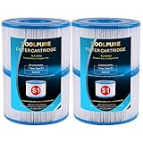 POOLPURE 4 Pack Type S1 Replacement PureSpa Filter for Easy Set Pool Cartridges, 11692 Spa Filter