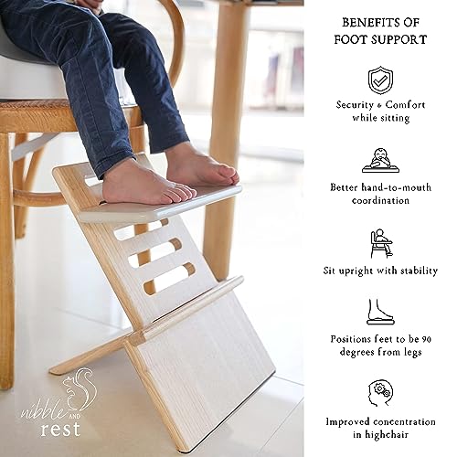 Image of Nibble and Rest Footsi Grow, Height Adjustable Children's Footrest, Provides Fundamental Foot Support for Children Ages 3-9