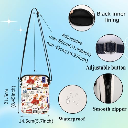 G2TUP 80s Singer Inspired Crossbody Bag 80s Lyrics Album Fans Gift Music Lyrics Shoulder Bag Singer Album Merch2