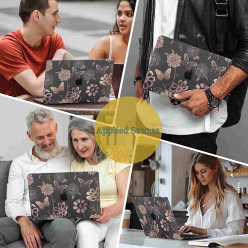 Funda MacBook Pro 13 A1278 repara estética con carcasa flores y protector teclado 6
