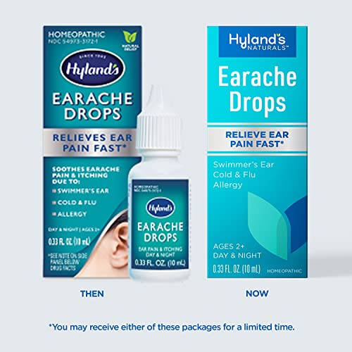 Ear Drops For Swimmers Ear, Hyland's Earache Drops For Clogged Ears, (3-Pack) #TOP4