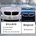 BILLDIO E90 Grille - Double Slats Glossy Black Kidney Grille for 2005-2008 BMW 3 Series E90 (320i, 325i, 325xi, 330i, 323i, 328i, 328xi, 335i, 335xi)