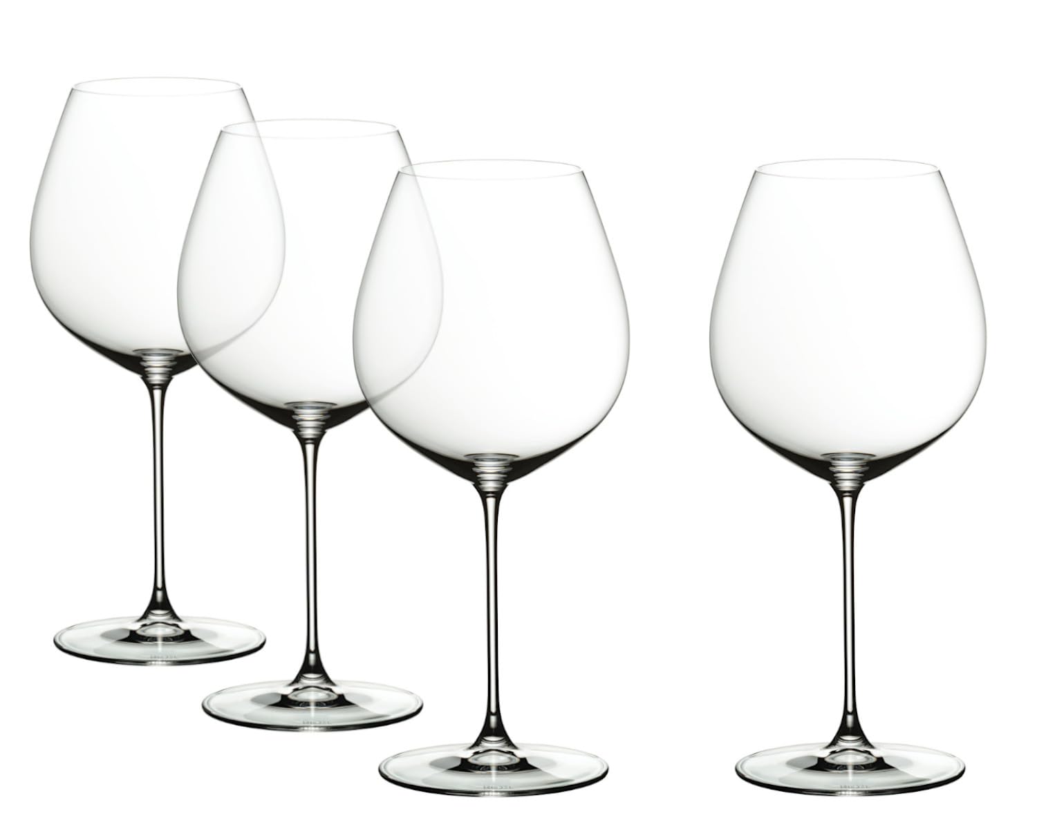 RIEDEL Veritas Old World Pinot Noir Wine Glass, 4 unidades, cristal transparente, fabricado a máquina de primera calidad
