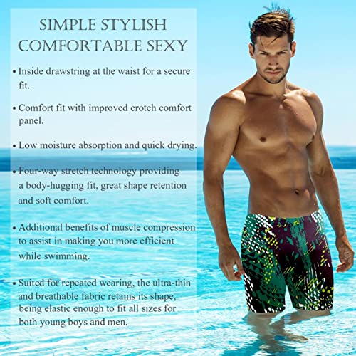 Swim Jammer de natación para hombre HUI JIN SHOP en talla XL con diseño militar 3