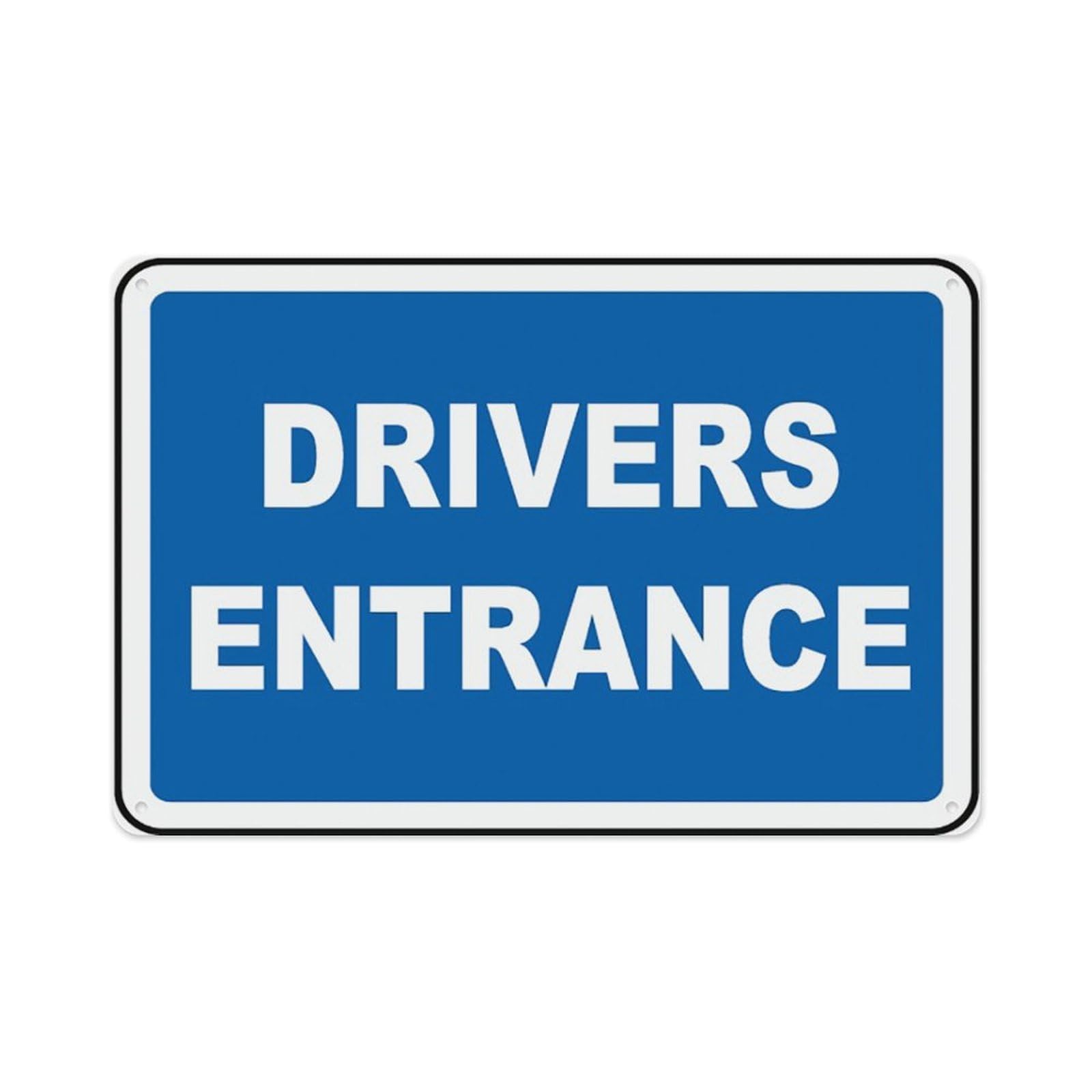 Peiyeety A03 Drivers Entrance Sign Aluminum Tin Warning Signs For Home Outdoor Garden 8X12 Inches