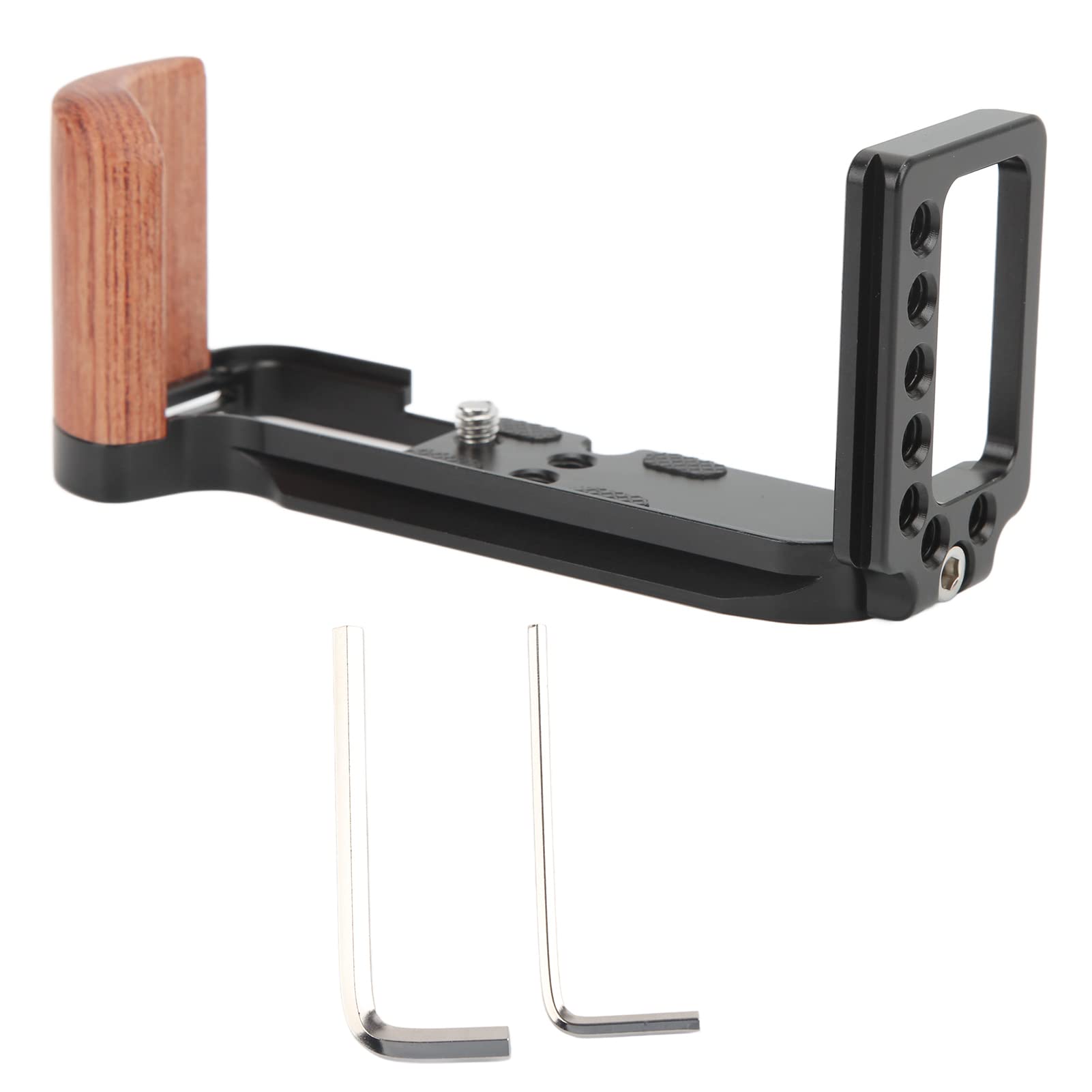 Aluminio L Soporte Placa de liberación rápida para X T30 Arca Swiss Compatible Vertical Grip Ligero CNC mecanizado con roscas de 1/4"