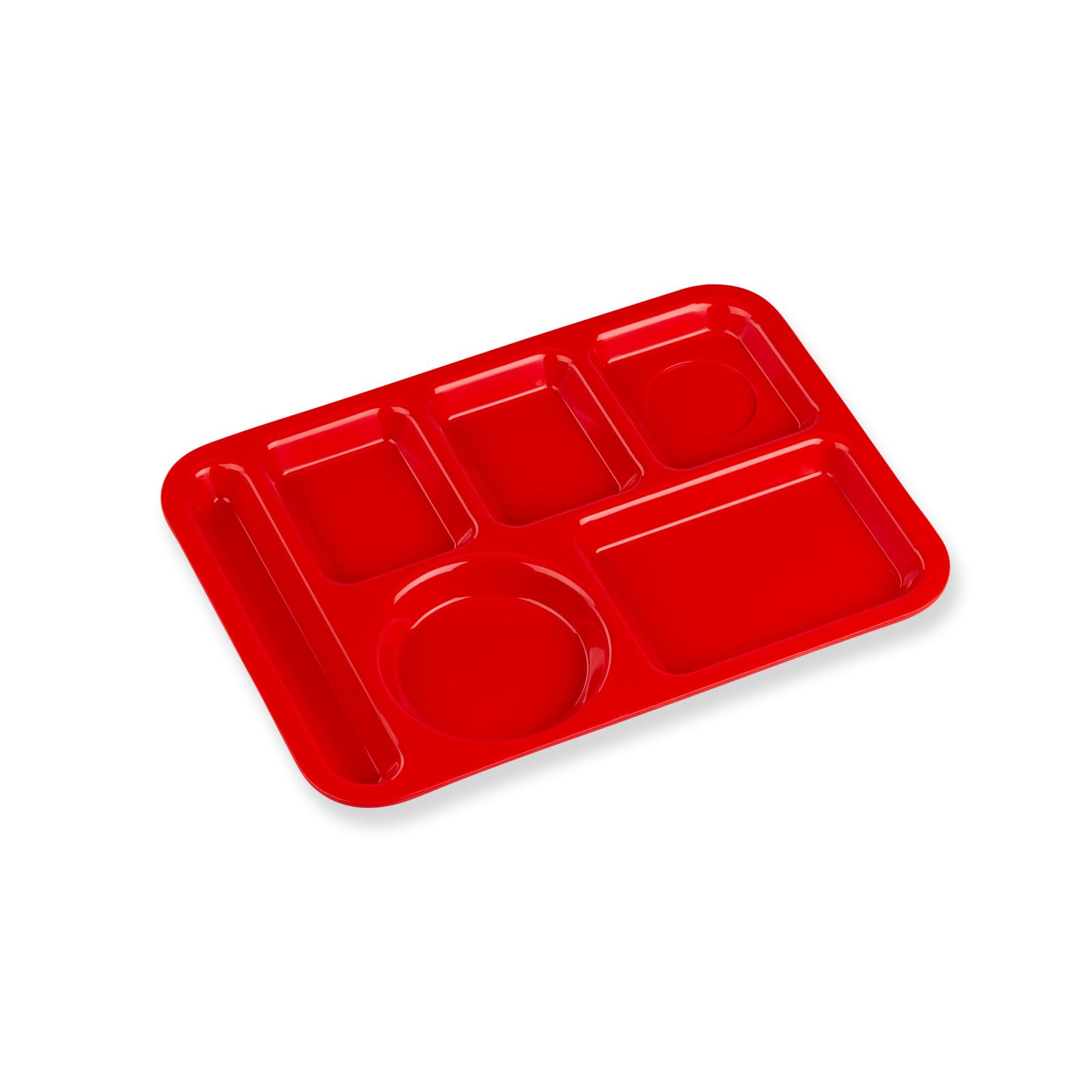 Carlisle 614 ABS 6-compartment divisé Plateau, 35,6 x 25,4 cm (cas de 24), 13.87" x 9.90", Red, 24
