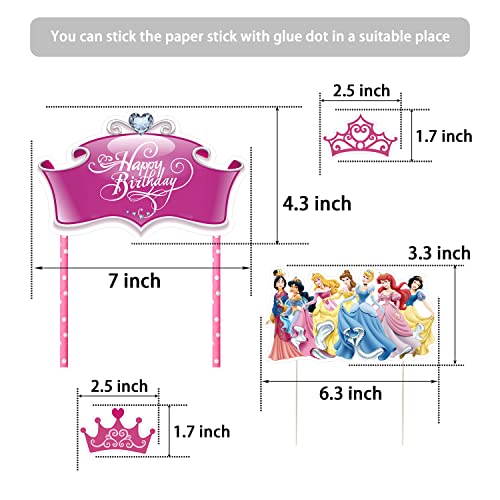 34 Decorations For Princess Cake Topper Cupcake Toppers Set Birthday Party Supplies Decor #TOP3