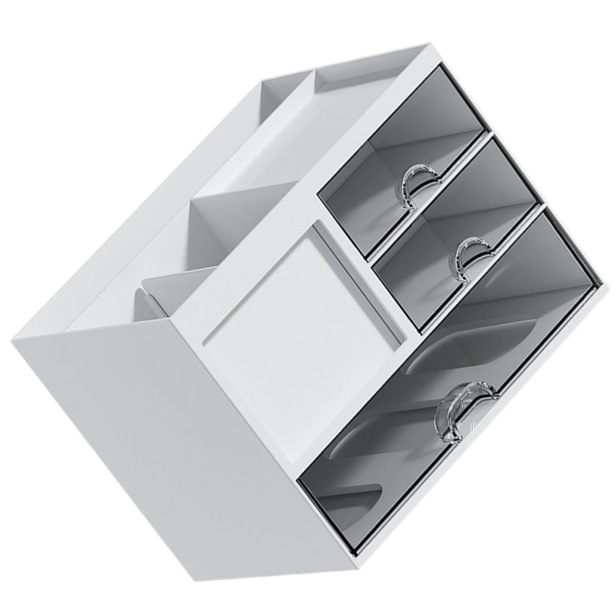 Boîte de rangement de bureau à tiroirs transparente GALPADA de grosse capacité