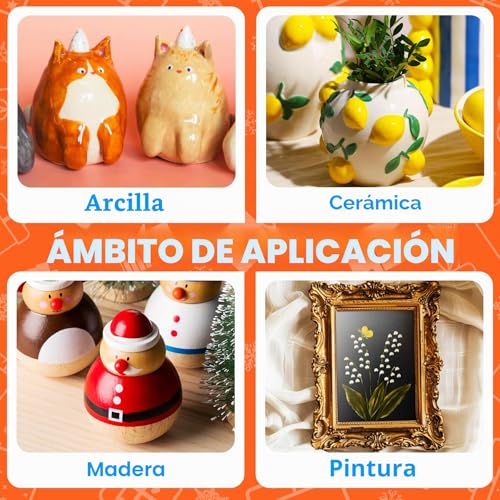 Miniatura 6 de Esmalte Para Arcilla De Secado Al Aire Barniz Transparente Para Pasta De Modelar, Secado Al Aire Y Cerámica