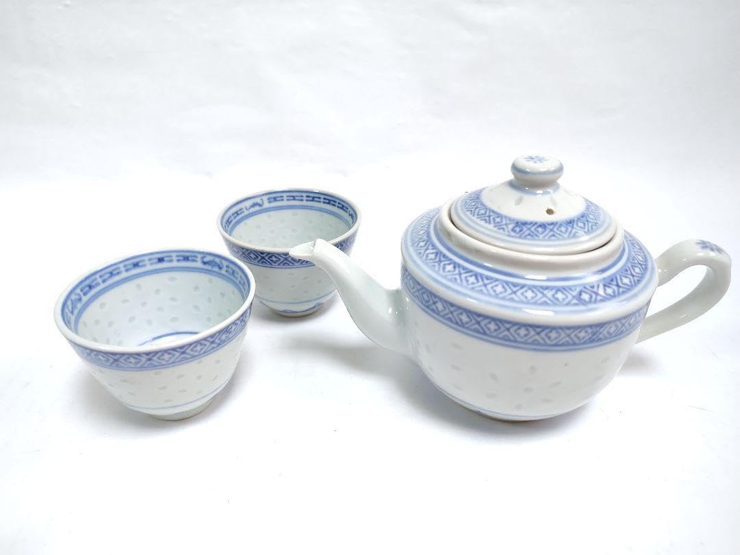 Amazon.co.jp: 中国 景徳鎮 ティーカップ セット 茶器 青花玲龍