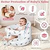 Inflatable Baby Seat for 3-36 Months, Baby Seats for Infants for Sitting Up with Back Support Built in Air Pump, Surround Sit Me Up Floor Seat for Baby Chair for Learning Sit, Feeding (Elephant) #3