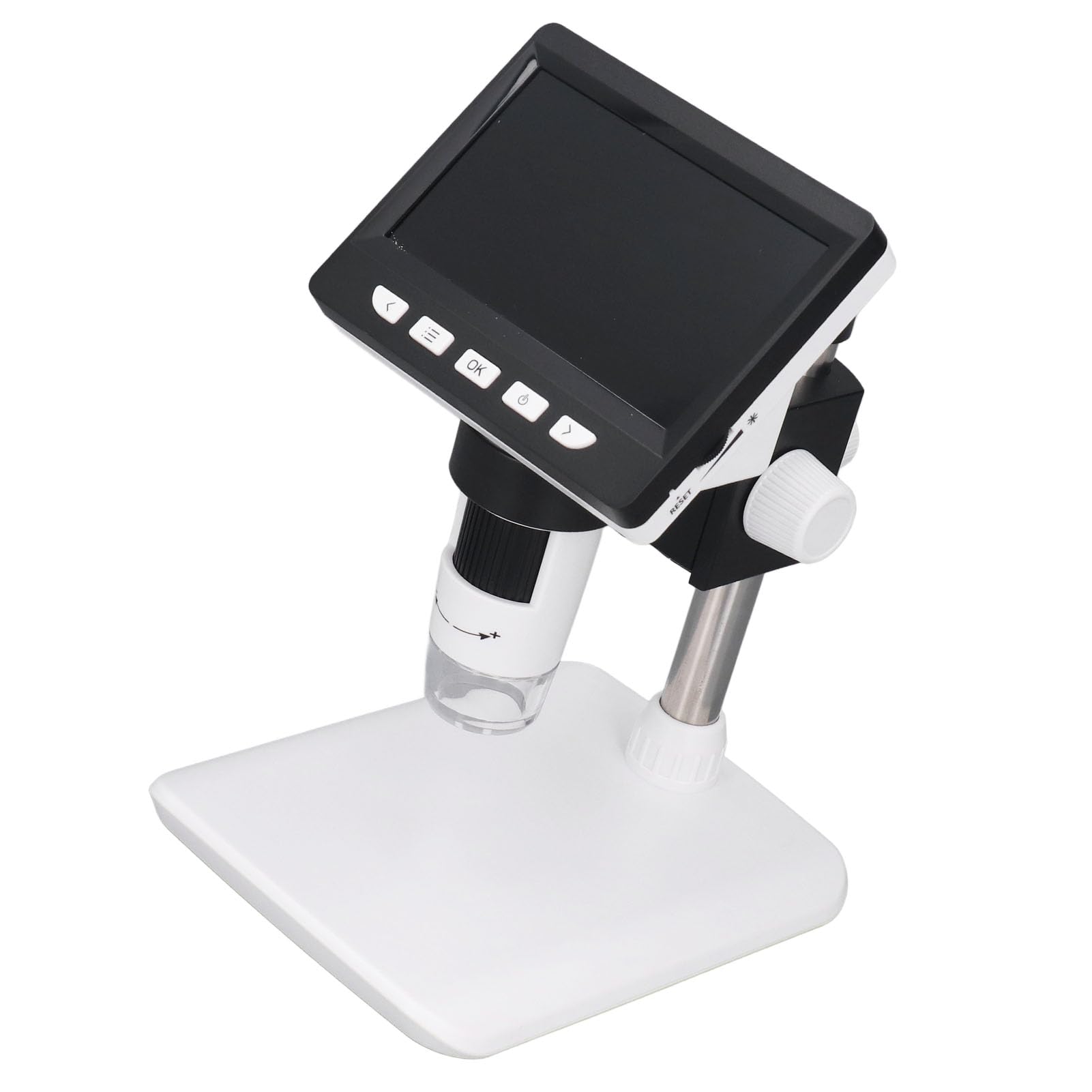 Haofy Microscopio Elettronico Digitale da 4,3 Pollici Fotocamera USB 1000x 2MP Display Trasparente Connessione PC per Ricercatori Scientifici