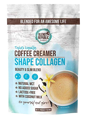 BLEND REPUBLIC® Keto Coffee Creamer Vanilla für ketogene Ernährung - mit MCT-Öl, Kokosöl & Kollagen - Ketogener Kaffeeweißer, laktosefrei und ohne Zuckerzusatz, 300g