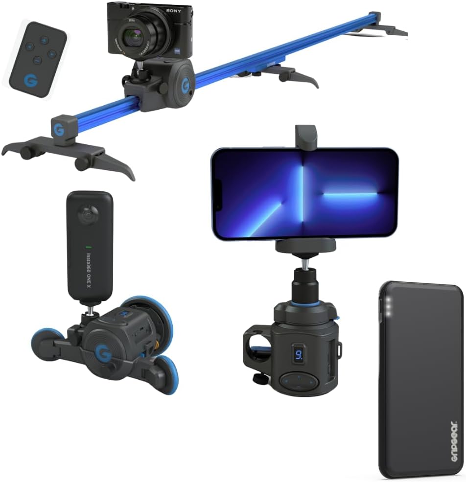 Free 10 000 mAh Power Bank & 3 in 1 Motion Control Unit Table Top Dolly + Slider + Panoramic Mount