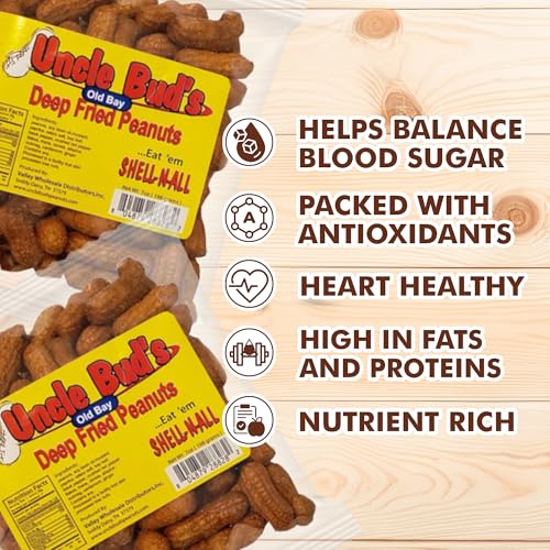 Image of Uncle Bud's Deep Fried Peanuts, Old Bay Flavor - 2 Pack