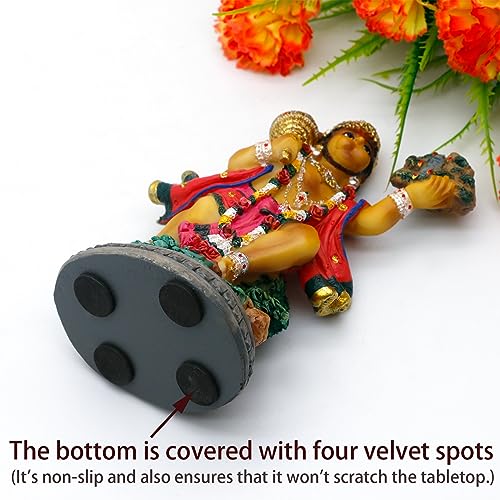 alikiki Hindu God Flying Hanuman Statue - 5.3" H Lord Hanuman Perfect Indian Gift for Diwali,Navratri,Dussehra,Job Interviews, Wedding, Baby Shower Return Gifts Temple Mandir Pooja Item