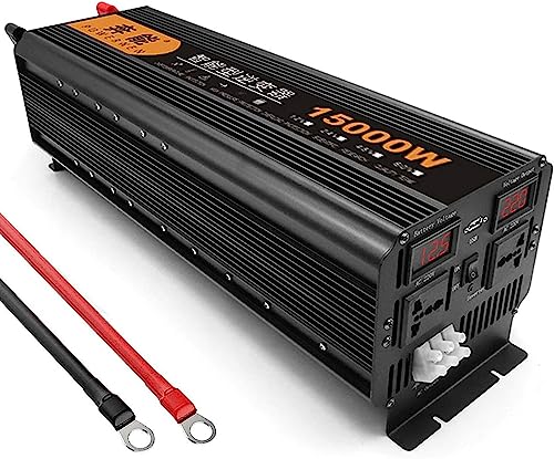 3200W/6000W 24V 220V Onda Pura Inverter Invertitore di Tensione Fotovoltaico DC AC per Camper Auto Convertitore di Potenza, Trasformatore sinusoidale Pura Porta USB per Batteria Auto