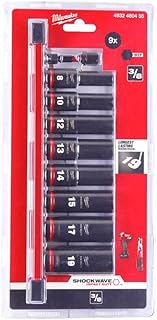 Milwaukee Impact Socket Set 4932480455 Cr-Mo Steel, Small