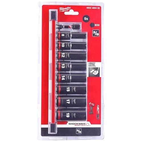 Milwaukee Kraft-Steckschlüsselsatz 4932480455 Cr-Mo Stahl, klein