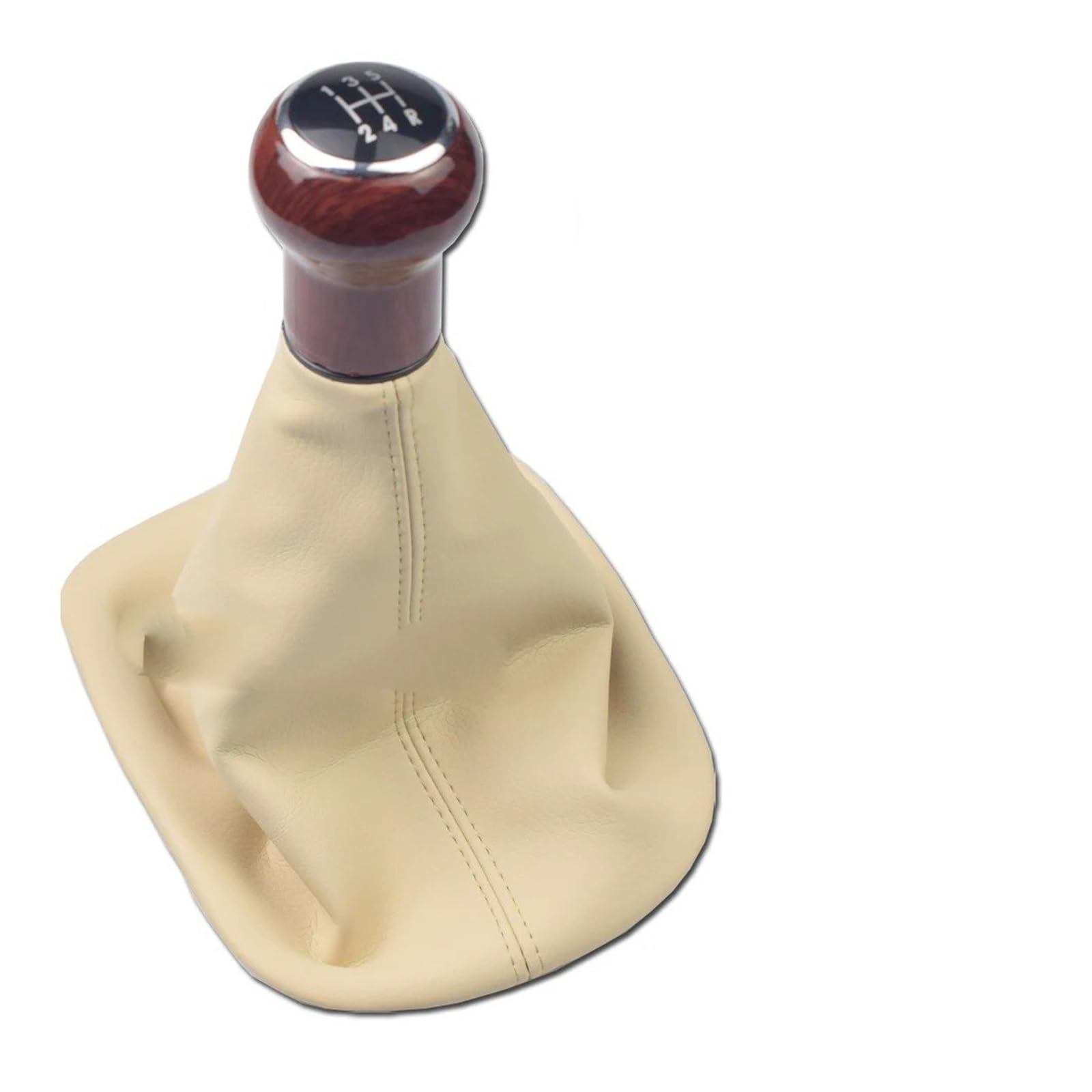 PYBYCEGNZK Car Interior Accessories for VW for Passat B5 B5.5 1997-2005 6 Speed Car Gear Shift Knob Gaiter Boot Case Collar(5 Speed Beige)