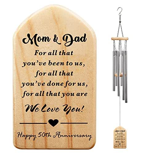 50 Years anniversary Wind Chime, Parents Anniversary Gifts
